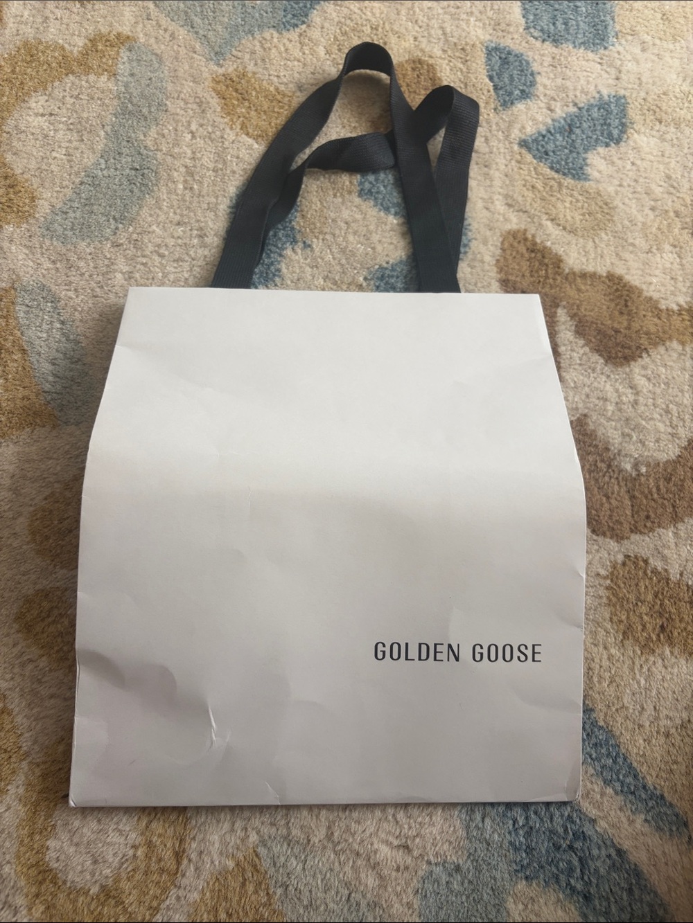 Golden Goose Bag with Black Ribbon Handles